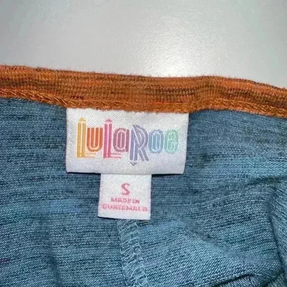 Lularoe Dress for Women Size S Blue & Orange / High Low Design/ Short Sleeve - Picture 10 of 12